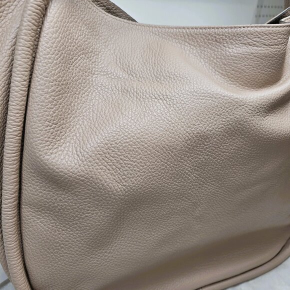 Italian Leather Women’s Large Hobo Handbag Nude Pink Made in Italy - Picture 10 of 14